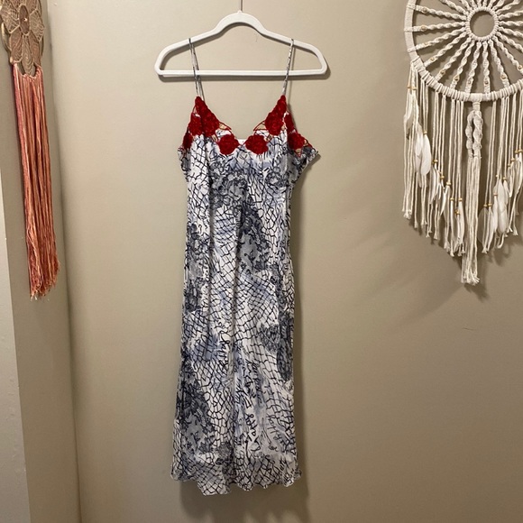 NWT Rene Derby Printed Mid Length Dress - Picture 1 of 13